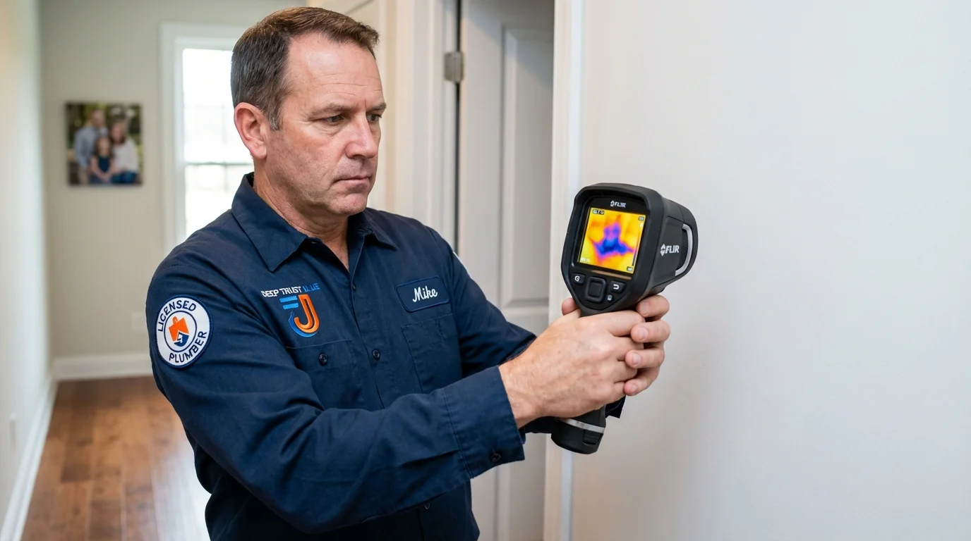 Thermal imaging leak detection by Johns Plumbing LLC in Hurley